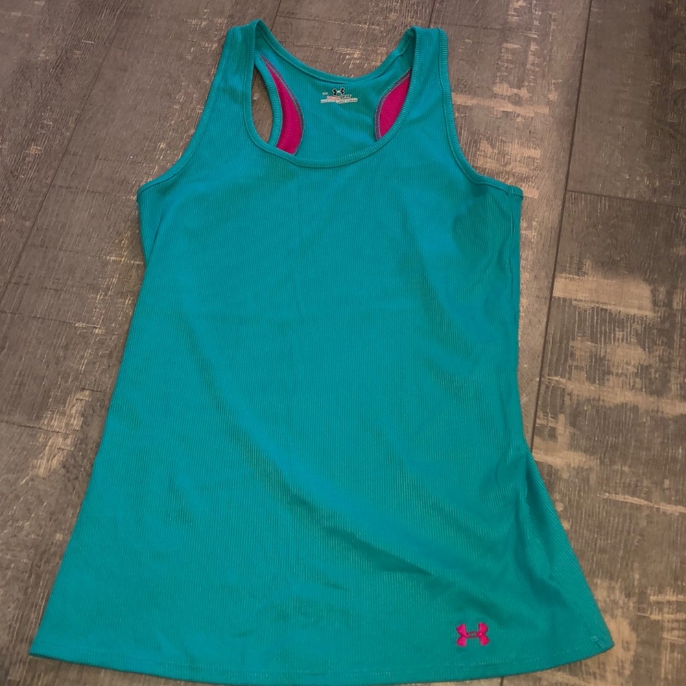 Teal underarmour tank top